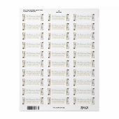 Rustic Autumn / Fall Leaves Swirls Holiday Adres Etiket (Full Sheet)