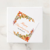 Rustic Autumn Fall Leaves Thanksgiving Party Bedankjes Labels (In situ)