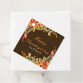 Rustic Autumn Fall Leaves Thanksgiving Party Bedankjes Labels (In situ)