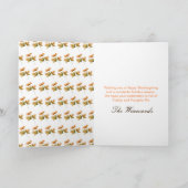 Rustic Autumn Fall Leaves Thanksgiving Party Bedankkaart (Binnen)