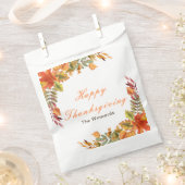 Rustic Autumn Fall Leaves Thanksgiving Party Bedankzakje (Geknipt)