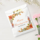 Rustic Autumn Fall Leaves Thanksgiving Party Bedankzakje (Gezegeld)