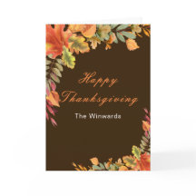 Rustic Autumn Fall Leaves Thanksgiving Party