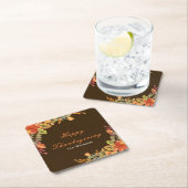 Rustic Autumn Fall Leaves Thanksgiving Party Kartonnen Onderzetters (Insitu)