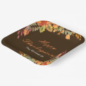 Rustic Autumn Fall Leaves Thanksgiving Party Papieren Bordje (Gebogen)