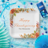 Rustic Autumn Fall Leaves Thanksgiving Party Papieren Bordje (Feest)