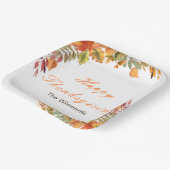 Rustic Autumn Fall Leaves Thanksgiving Party Papieren Bordje (Gebogen)