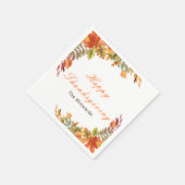 Rustic Autumn Fall Leaves Thanksgiving Party Servet (Hoek)