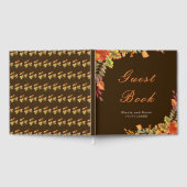 Rustic Autumn Fall Leaves Wedding Gastenboek (Volledig)