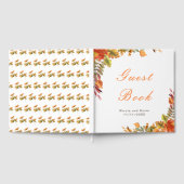 Rustic Autumn Fall Leaves Wedding Gastenboek (Volledig)