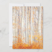 Rustic Autumn Fall Leaves Wedding Invitation Kaart (Achterkant)