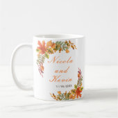 Rustic Autumn Fall Leaves Wedding Koffiemok (Links)
