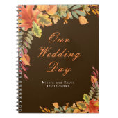 Rustic Autumn Fall Leaves Wedding planner Notitieboek (Voorkant)