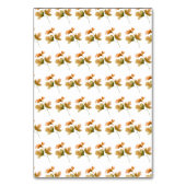 Rustic Autumn Fall Leaves Wedding Table Number Kaart (Achterkant)