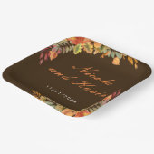 Rustic Autumn Fall Leaves Wedding Thank You Papieren Bordje (Gebogen)