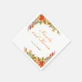 Rustic Autumn Fall Leaves Wedding Thank You Servet (Hoek)