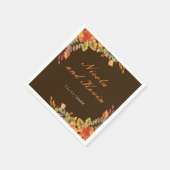 Rustic Autumn Fall Leaves Wedding Thank You Servet (Hoek)