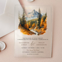 Rustic Autumn Fall Mountain Forest Wedding
