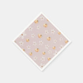 Rustic Autumn Fall Pumpkin and Daisy Baby shower Servet (Hoek)