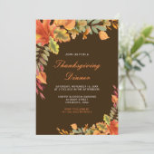 Rustic Autumn Fall verlaat Thanksgiving Kaart (Staand voorkant)