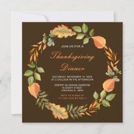 Rustic Autumn Fall verlaat Thanksgiving Kaart