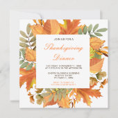 Rustic Autumn Fall verlaat Thanksgiving Kaart (Voorkant)