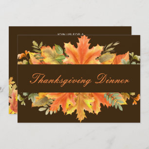 Rustic Autumn Fall verlaat Thanksgiving Kaart