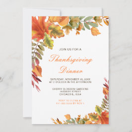 Rustic Autumn Fall verlaat Thanksgiving Kaart