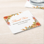 Rustic Autumn Fall verlaat Vrijgezellenfeest Kartonnen Onderzetters (Schuin)