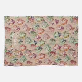 Rustic Autumn Falling Leaves Watercolor Art Theedoek