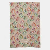 Rustic Autumn Falling Leaves Watercolor Art Theedoek (Verticaal)