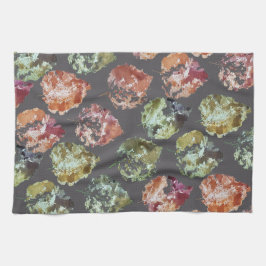 Rustic Autumn Falling Leaves Watercolor Art Theedoek