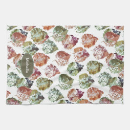 Rustic Autumn Falling Leaves Watercolor Art Theedoek