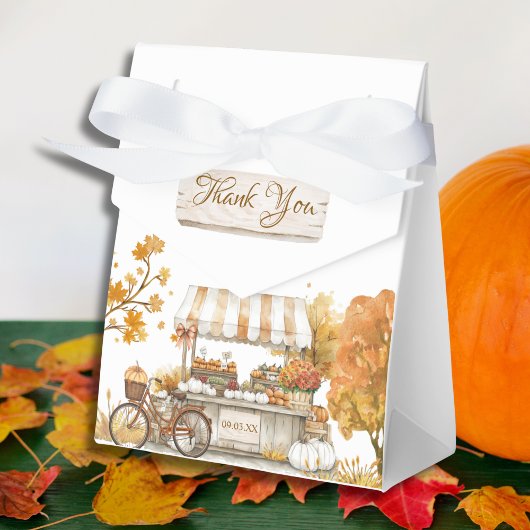 Rustic Autumn Farmers Market Baby shower Bedankdoosjes