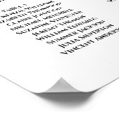 Rustic Autumn Floral 9 Table Wedding Seating Chart Poster (Hoek)