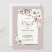Rustic Autumn Floral Bridal Shower Kaart (Voorkant)