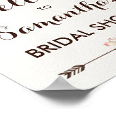 Rustic Autumn Floral Bridal Wedding Baby shower Poster (Hoek)