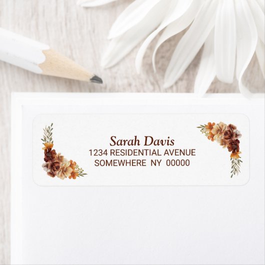 Rustic Autumn Floral Etiket (Insitu)