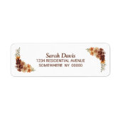 Rustic Autumn Floral Etiket (Voorkant)