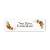 Rustic Autumn Floral Etiket (Voorkant)
