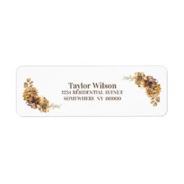 Rustic Autumn Floral Etiket