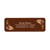 Rustic Autumn Floral Etiket (Voorkant)