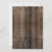 Rustic Autumn Floral Jar Barn Girl Baby shower Kaart (Achterkant)