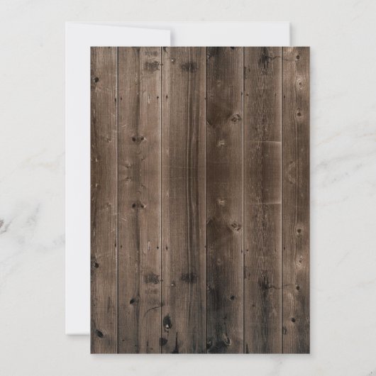 Rustic Autumn Floral Jar Barn Girl Baby shower Kaart (Achterkant)