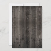 Rustic Autumn Floral Jar Barn Wood Fall Wedding Kaart (Achterkant)