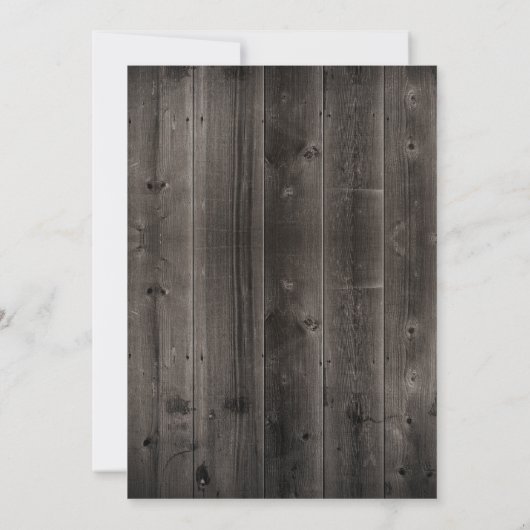 Rustic Autumn Floral Jar Barn Wood Fall Wedding Kaart (Achterkant)