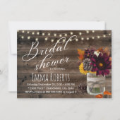 Rustic Autumn Floral Jar Barn Wood Vrijgezellenfee Kaart (Voorkant)