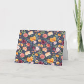 Rustic Autumn Floral Lijst Happy Thanksgiving Feestdagen Kaart (Achterkant)