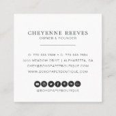 Rustic Autumn Floral | LOGO WATERVERF Vierkante Visitekaartje (Achterkant)