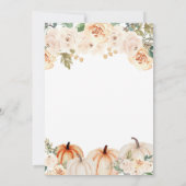 Rustic Autumn Floral Pumpkin Truck Bedankkaart (Achterkant)